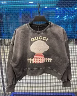 کراپ سنگشور طرح گوچی رنگ زغالی بچگانه و نوجوان