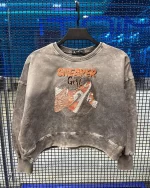 کراپ سنگشور طرح کتونی اسنیکرز رنگ طوسی