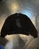 کراپ سنگشور طرح لوگوی گلدوزی شده امپریو آرمانی رنگ مشکی بچگانه و نوجوان