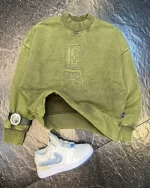 کراپ سنگشور طرح لوگوی گلدوزی شده امپریو آرمانی رنگ سبز بچگانه و نوجوان