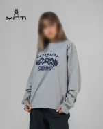 دورس با گلدوزی کوه و خورشید رنگ طوسی بچگانه نوجوان