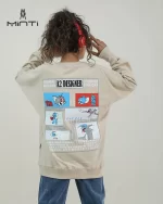 دورس طرح چاپی تام و جری رنگ کرم بچگانه و نوجوان نمای پشت