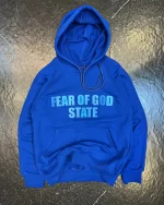 هودی FEAR OF GOD رنگ آبی بچگانه و نوجوان