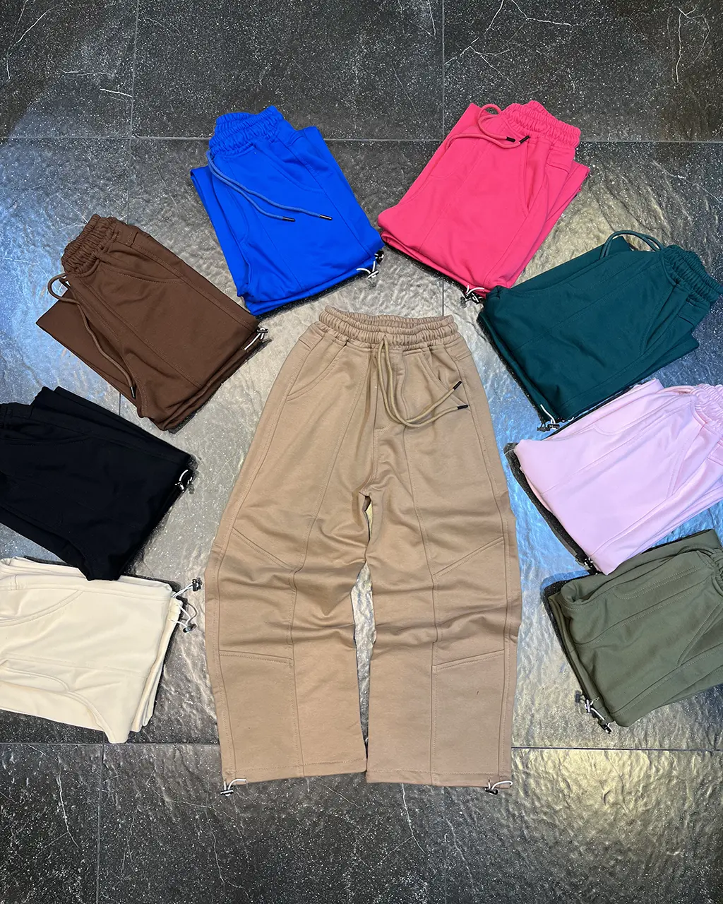 baggy-pants-nescafe شلوار بگ دورس 3 نخ رنگ نسکافه ای