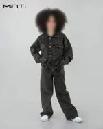 کت جین رنگ مشکی بچگانه و نوجوان