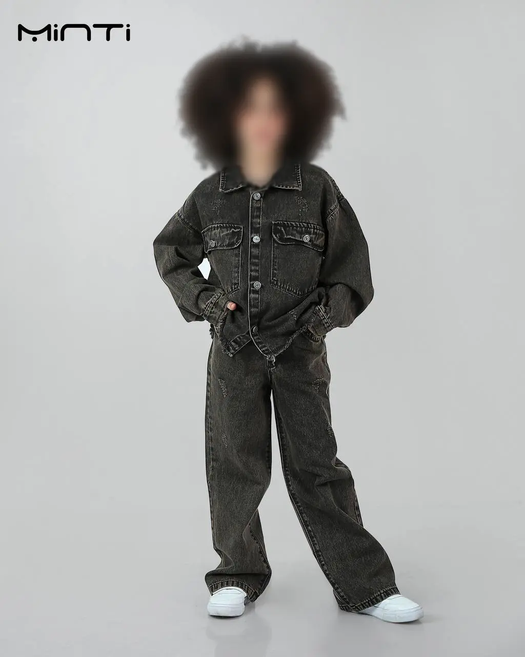 black-denim-jacket کت جین رنگ مشکی بچگانه و نوجوان