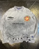 بلوز طرح بالنسیگا با لوگو منچستریونایتد رنگ طوسی