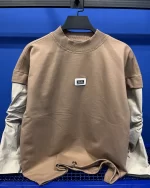 بلوز آستین کتان pdaba رنگ نسکافه ای