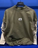 بلوز آستین کتان pdaba رنگ زیتونی