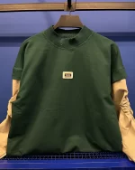 بلوز آستین کتان pdaba رنگ سبز کله غازی