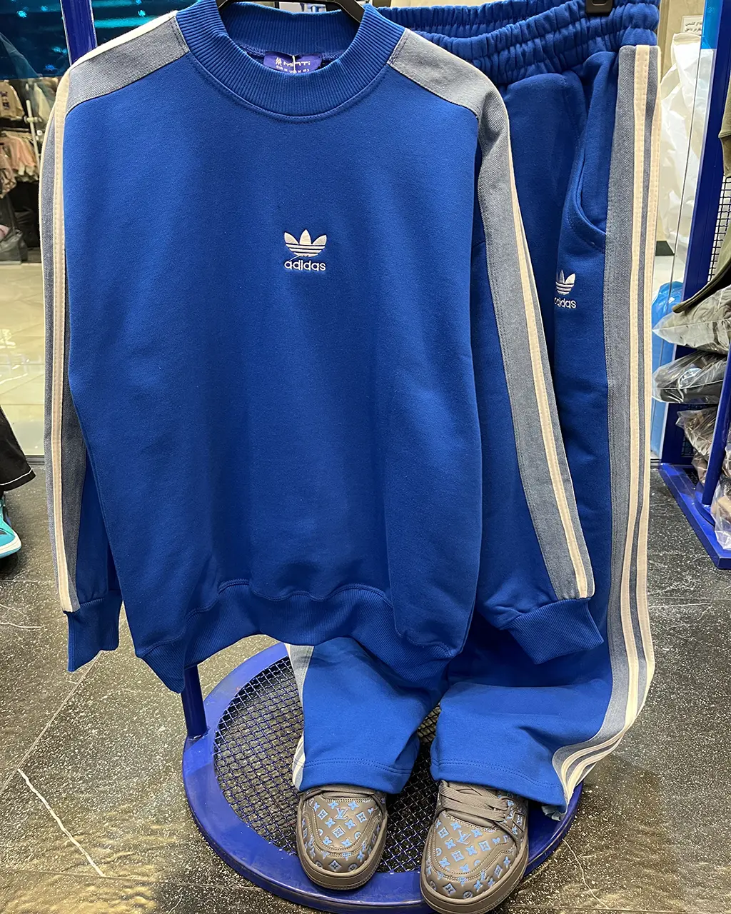 adidas-outfit-set-blue ست بلوز شلوار آدیداس رنگ آبی