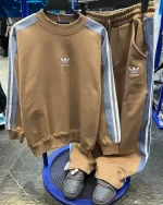 ست بلوز شلوار آدیداس رنگ نسکافه ای