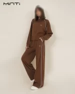 ست پارچه اویشو با لوگو گلدوزی شده alo رنگ قهوه ای