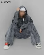 ست هودی و شلوار FEAR OF GOD رنگ زغالی