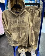 ست هودی و شلوار fear of god رنگ کرم