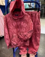 ست هودی و شلوار fear of god رنگ سرخابی
