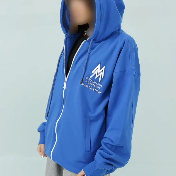 سویشرت مینتی زیپ دار رنگ آبی