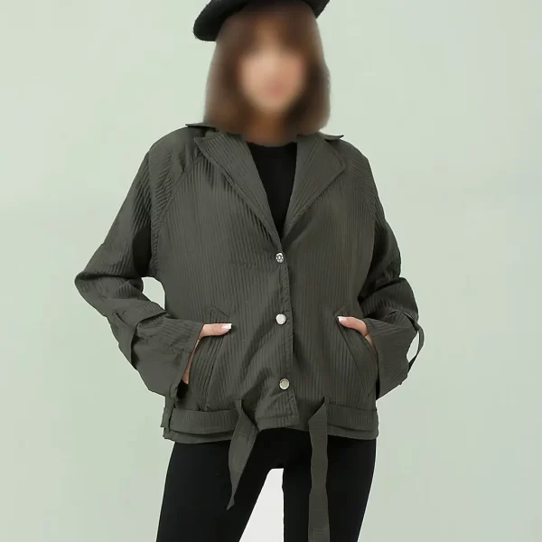 ترنج کت دخترانه رنگ زیتونی